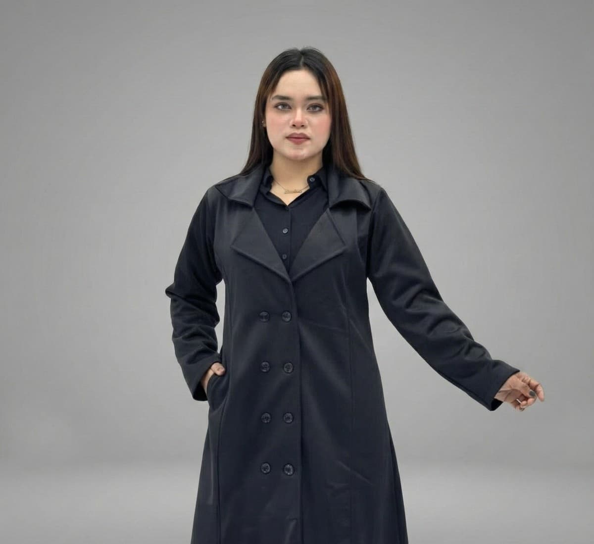 Chic Classic Overcoat Black