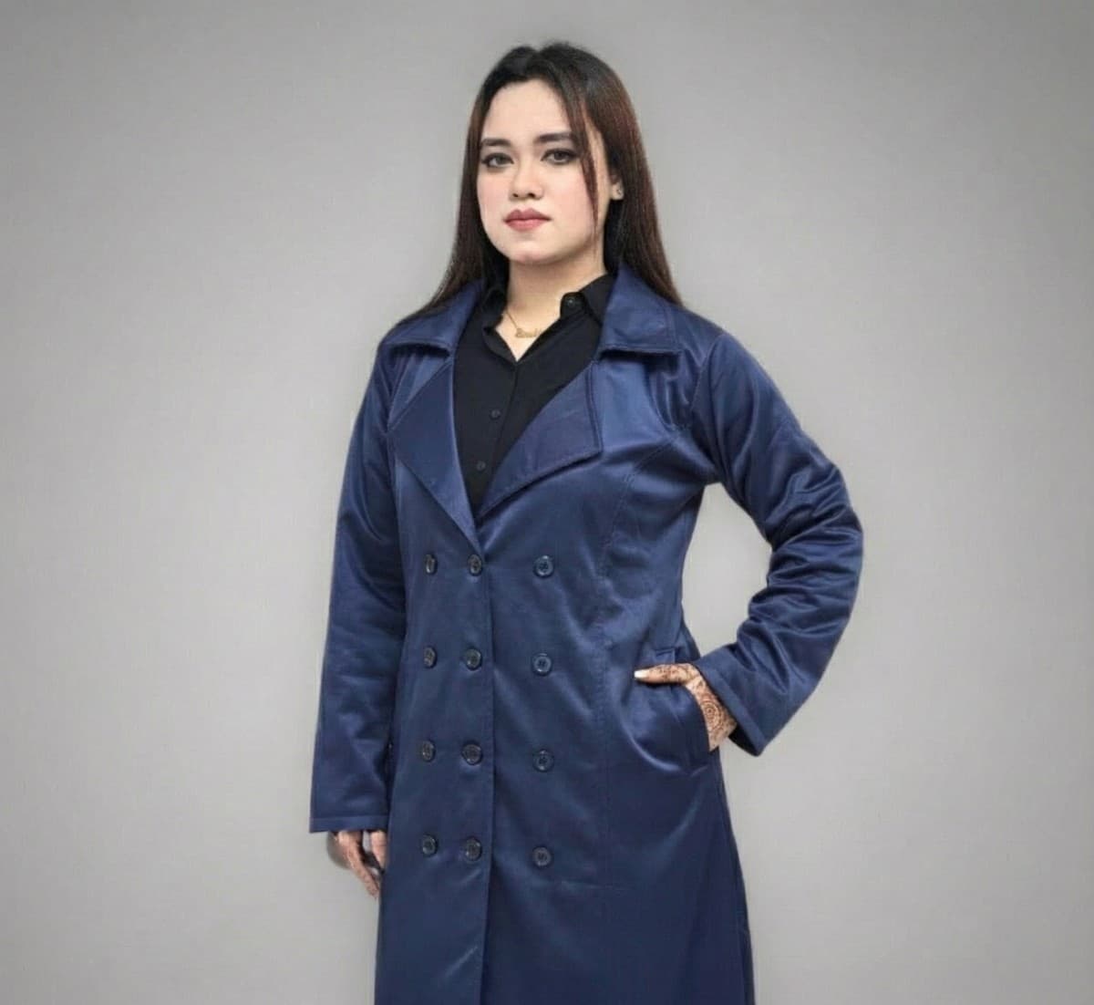Chic Classic Overcoat Navy